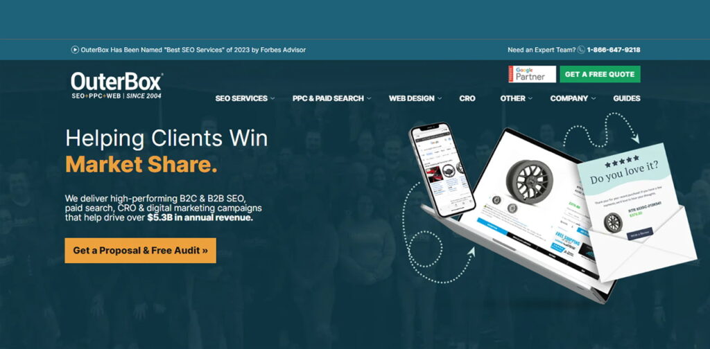 OuterBox home page