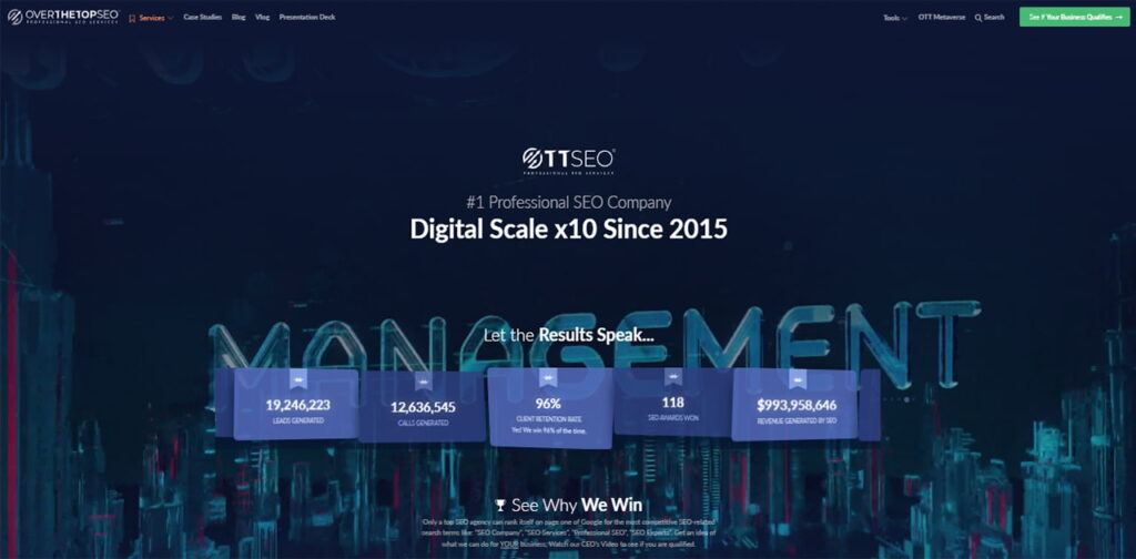 Over-The-Top-SEO home page