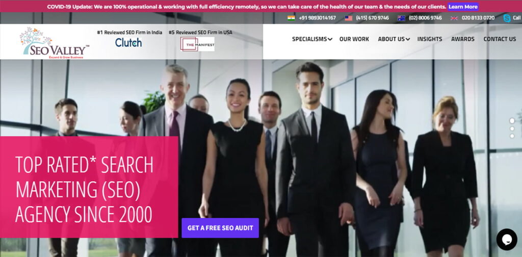 SEOValley home page